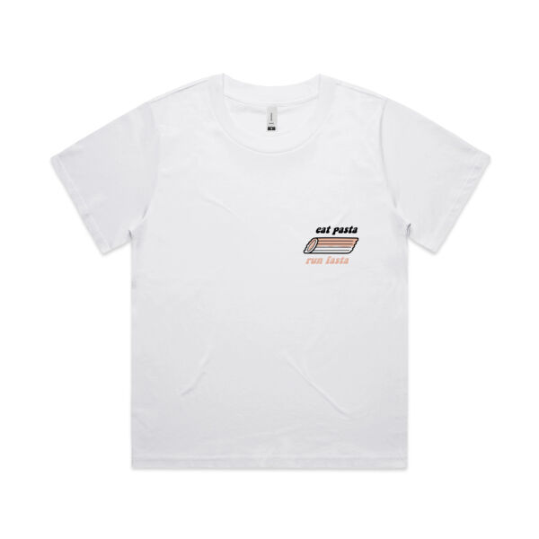 Women's Eat Pasta Run Fasta - White Thumbnail